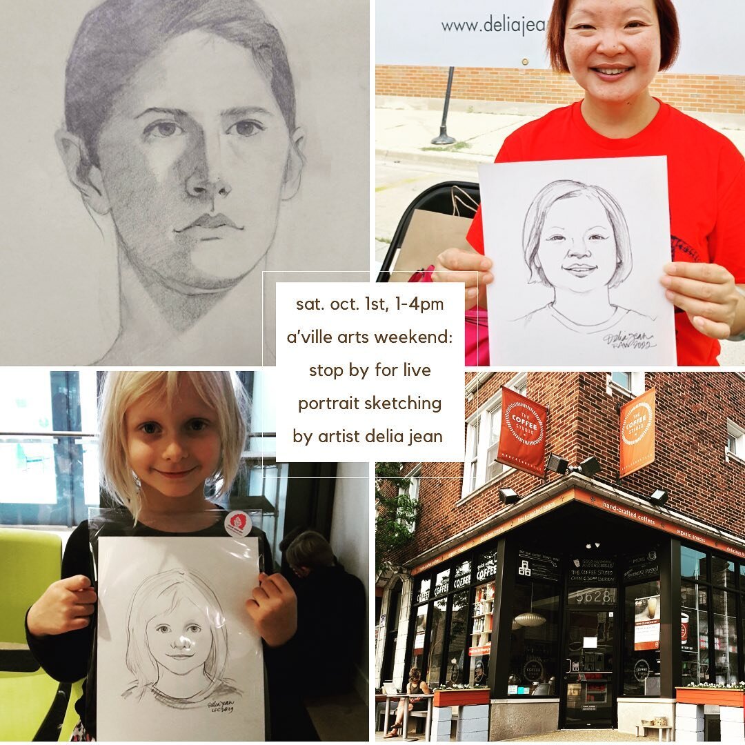 Stop by Saturday, October 1st 1pm-4pm&hellip; you can be in the exhibit! Stop in to have your portrait drawn/sketched by artist Delia Jean, free of charge. Participants can choose to take their drawing home or loan it to be displayed in Delia Jean's 