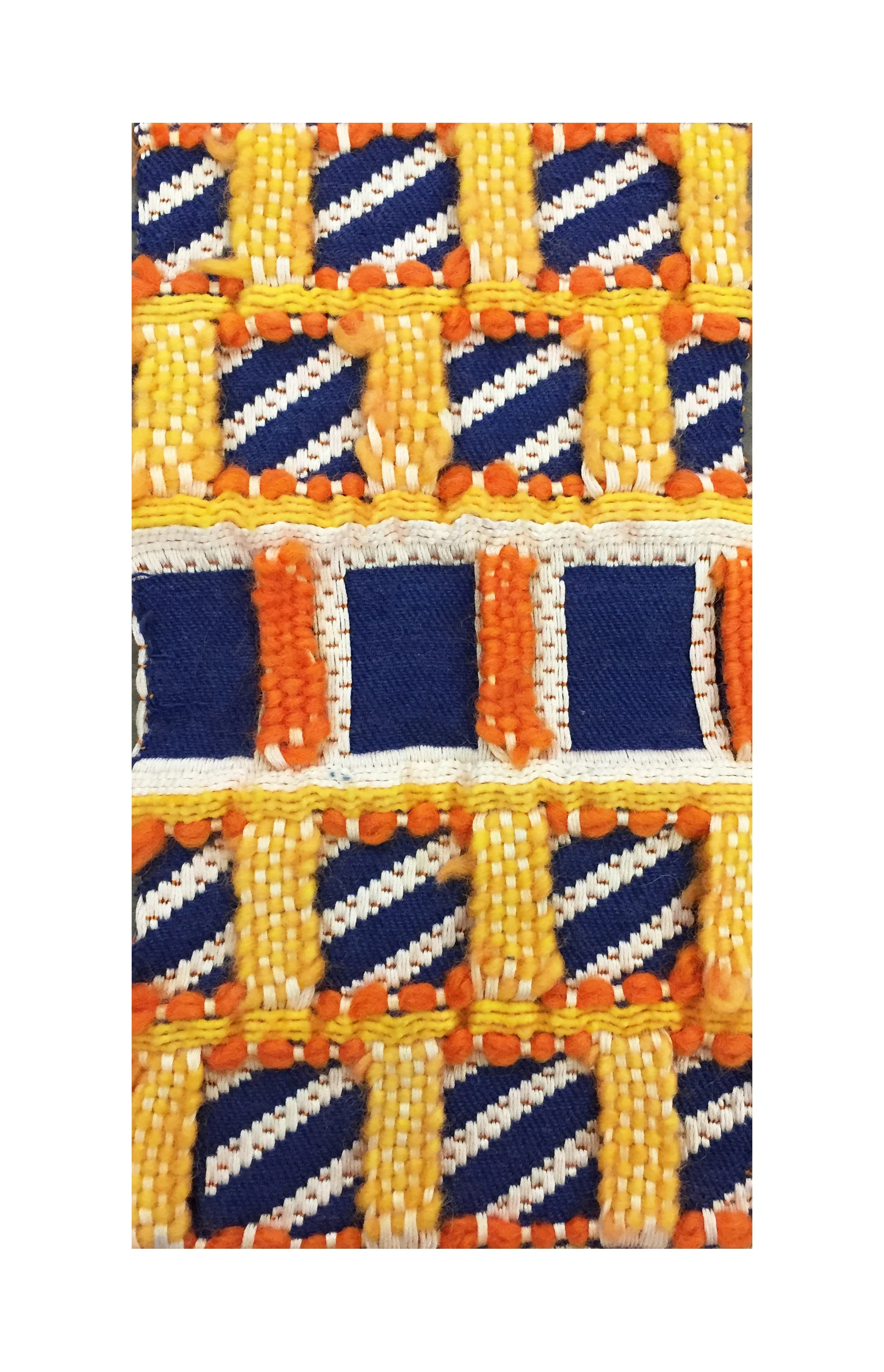 this collection of woven samples is inspired from the differences and similarities between Theravada Buddhism and Zen Buddhism each sample was designed on Weavepoint7 and hand-woven on a 24 Harness AVL Dobby loom