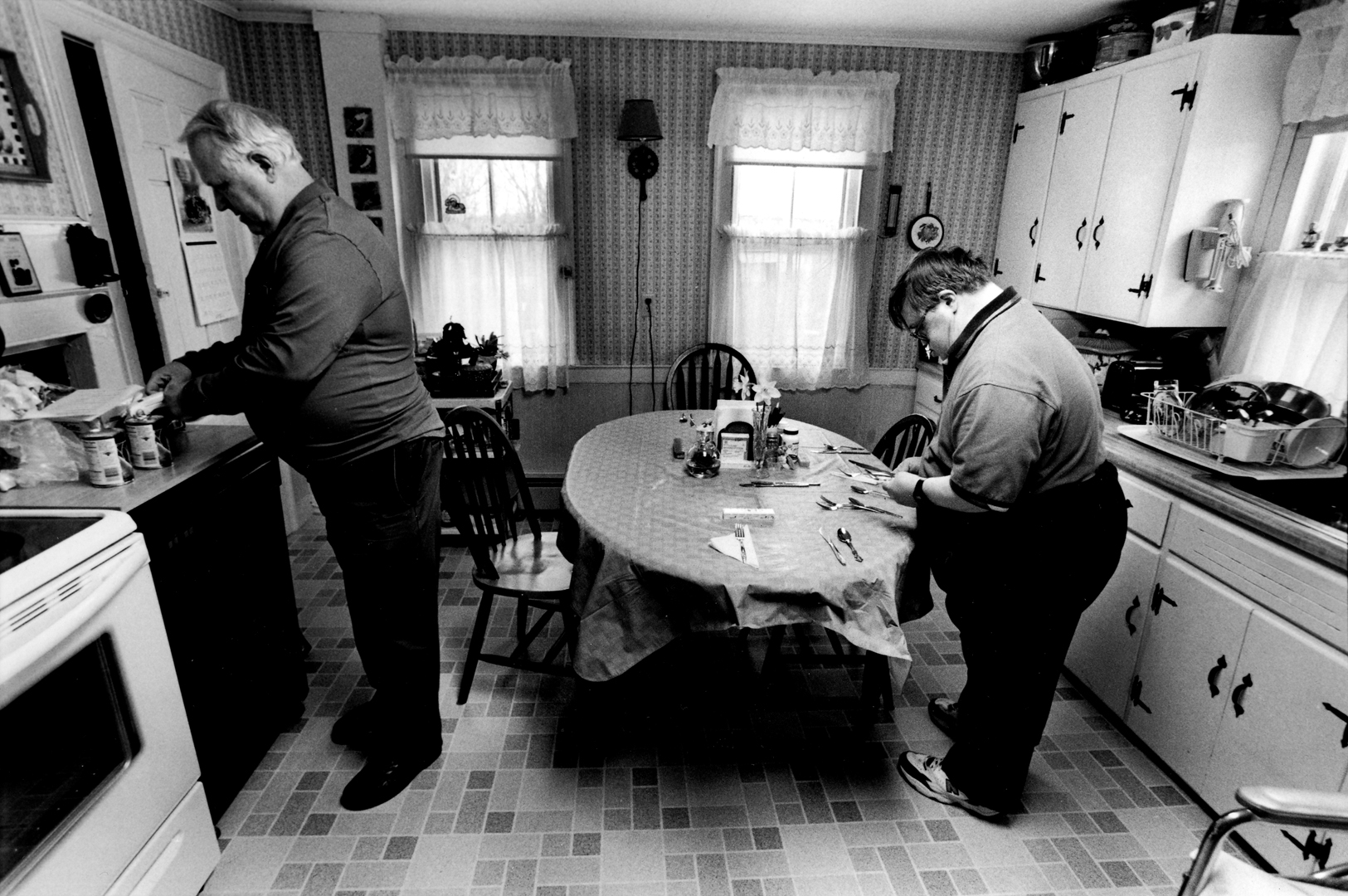  John Joyce (right) with his brother Dan Joyce (left) at their home in Bowdoinham, Maine. 