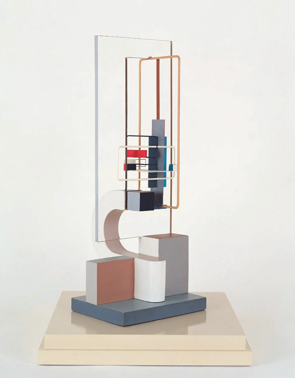 THEODORE ROSZAK (1907-1981) Rectilinear Space Construction 1941-43 Painted wood, wire and plastic 15 3/4 x 6 1/4 x 6 1/2 inches Private Collection