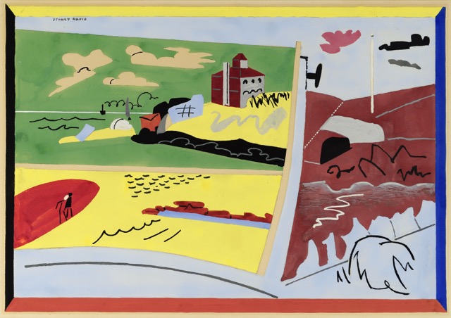 STUART DAVIS (1892-1964) Windshield , c. 1930-31 Gouache on paper 12 x 17 inches sight Signed upper left: STUART DAVIS