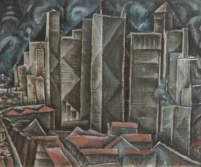 MAX WEBER (1881-1961) New York, 1912 Oil on canvas 21 1/4 x 25 1/4 inches Signed lower right: MAX WEBER 12