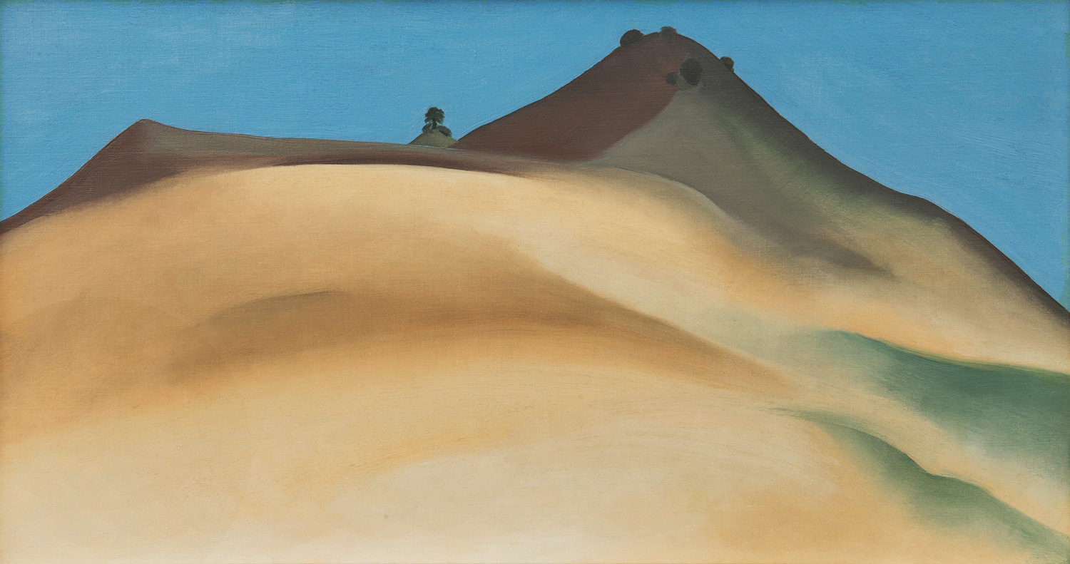 GEORGIA O'KEEFFE (1887-1986) Toward Abiquiu, NM (Gray Hills, New Mexico), 1930 Oil on canvas 16 x 30 inches