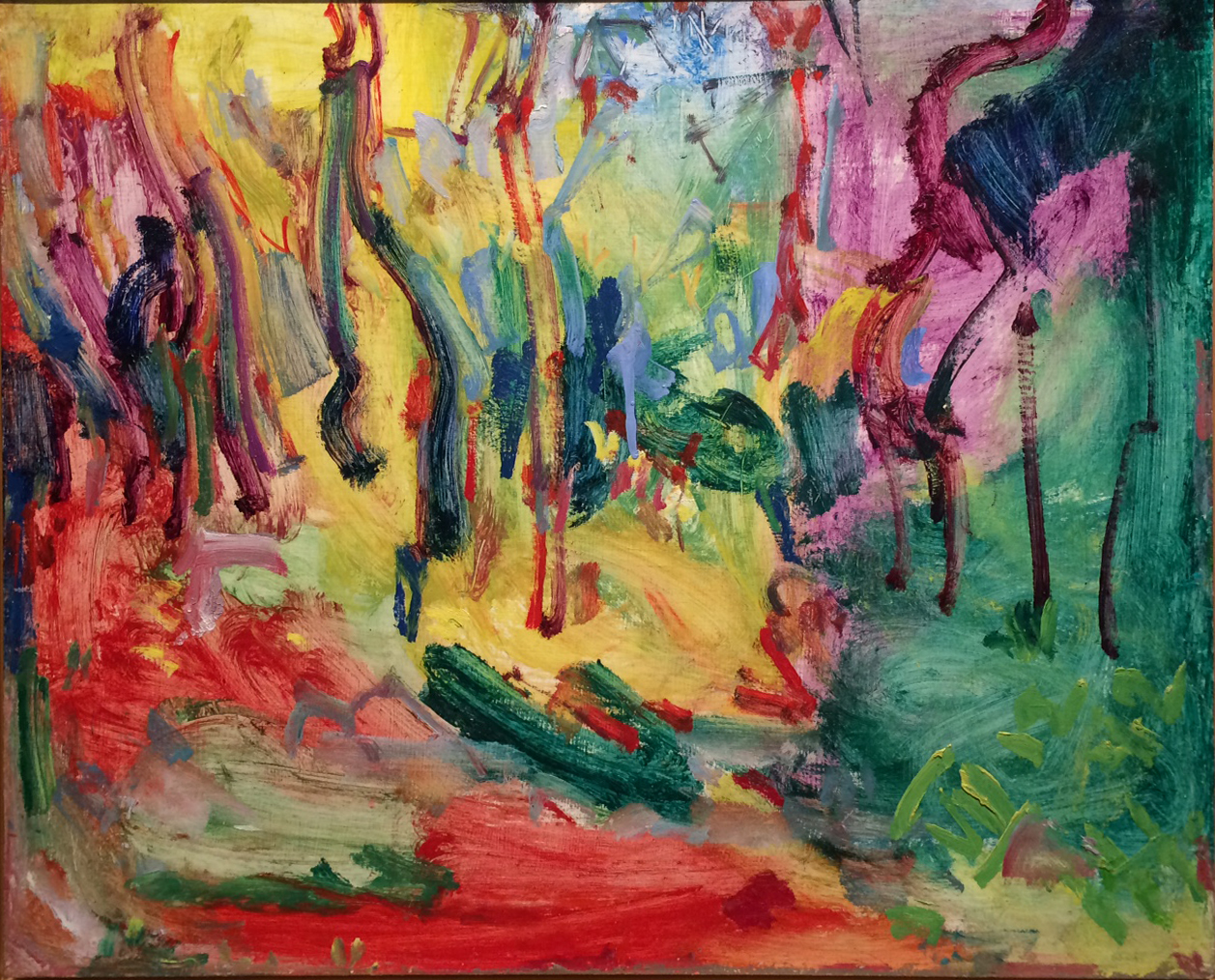   HANS HOFMANN (1880 - 1966)   Landscape , 1942 Oil on casein on plywood board 30 x 35 inches 
