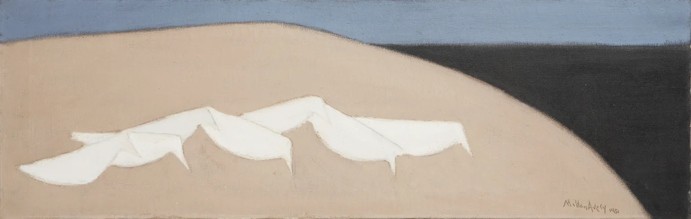 MILTON AVERY (1885-1965) Birds, Sea and Sky , 1951 Oil on canvas 12 x 36 inches Signed and dated, lower right: Milton Avery 1951