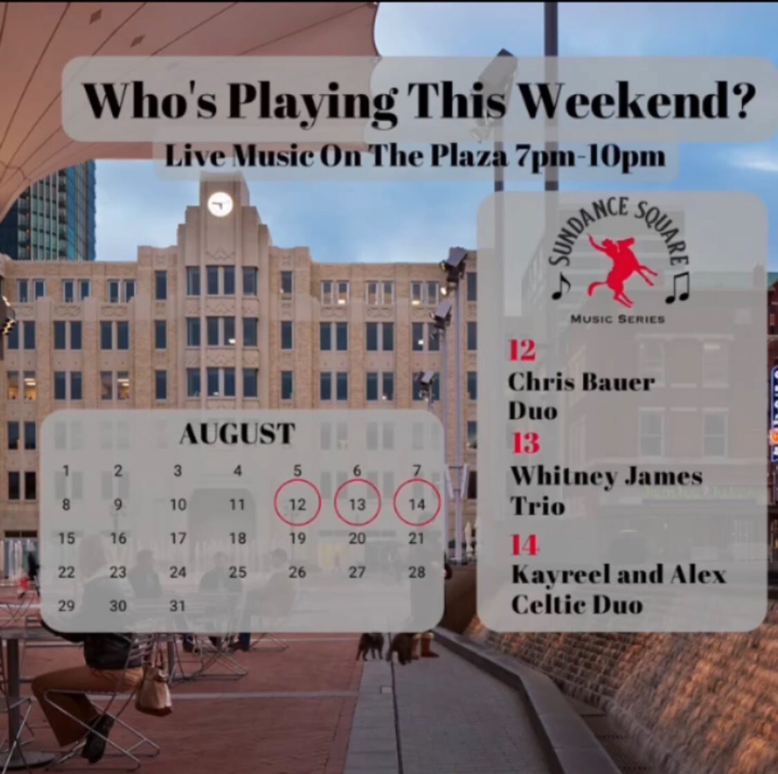 Excited to be playing with @michaelclementmusic and @henryfbeal tomorrow from 7-10 PM at Sundance Square!  Join us!  #sundancesquare #sundancesquarefortworth #jazz #jazzvocals