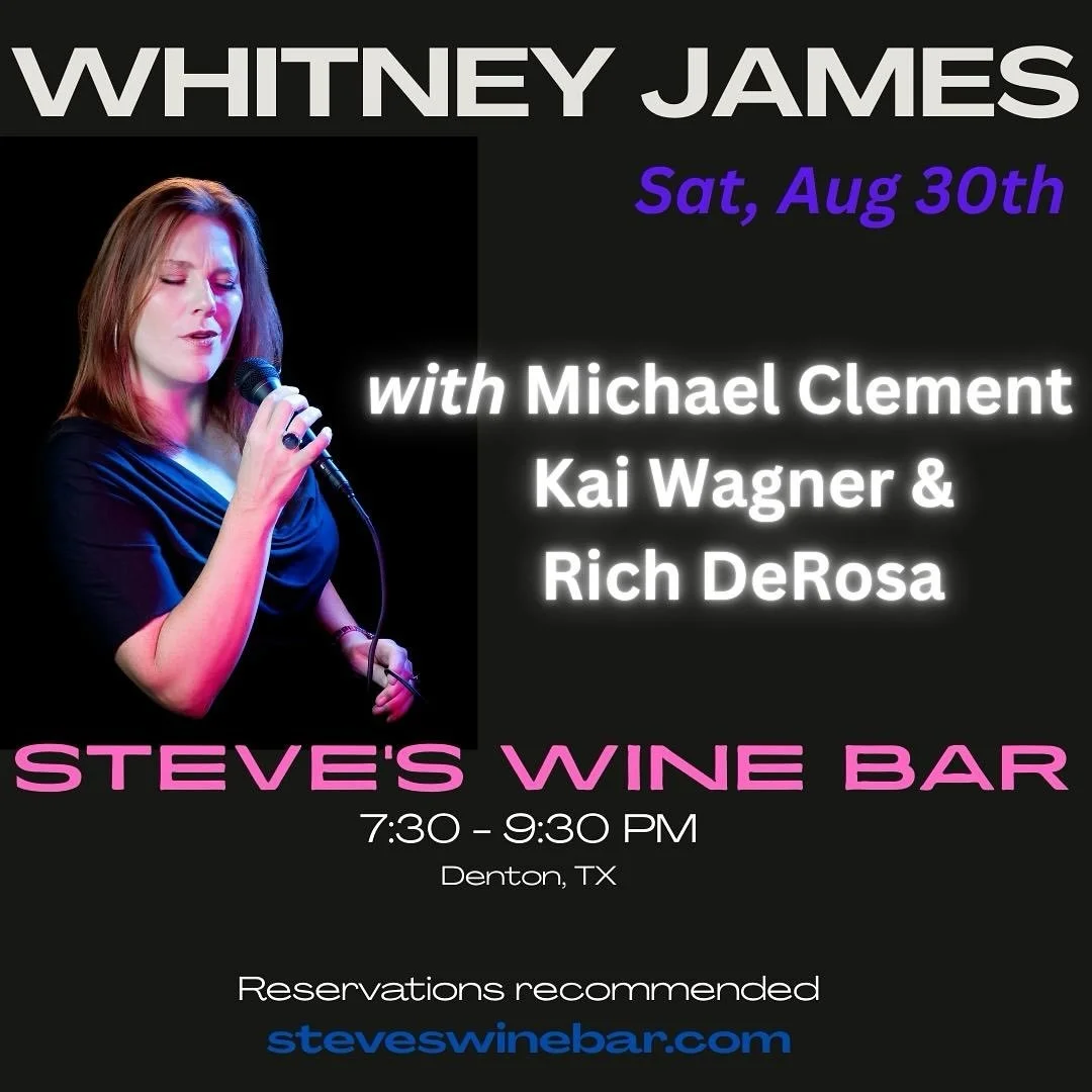 Please join us this Saturday at Steve&rsquo;s Wine Bar for a great night of music with @michaelclementmusic @kaiwagnermusic and Rich DeRosa!  #jazz #jazzvocals #steveswinebardenton