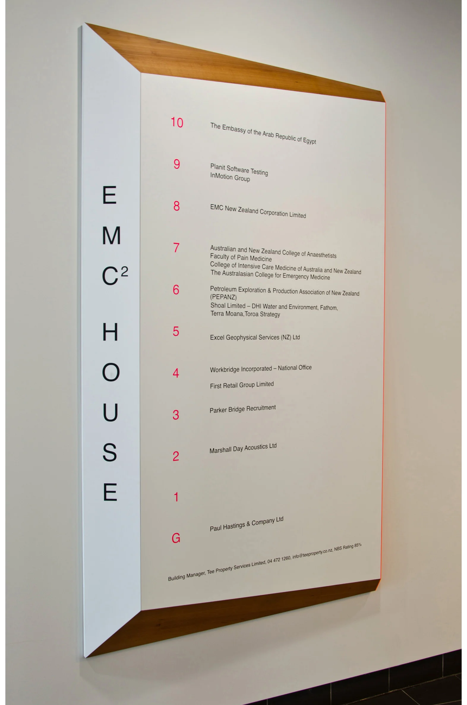 Dell EMC House, Directory Board