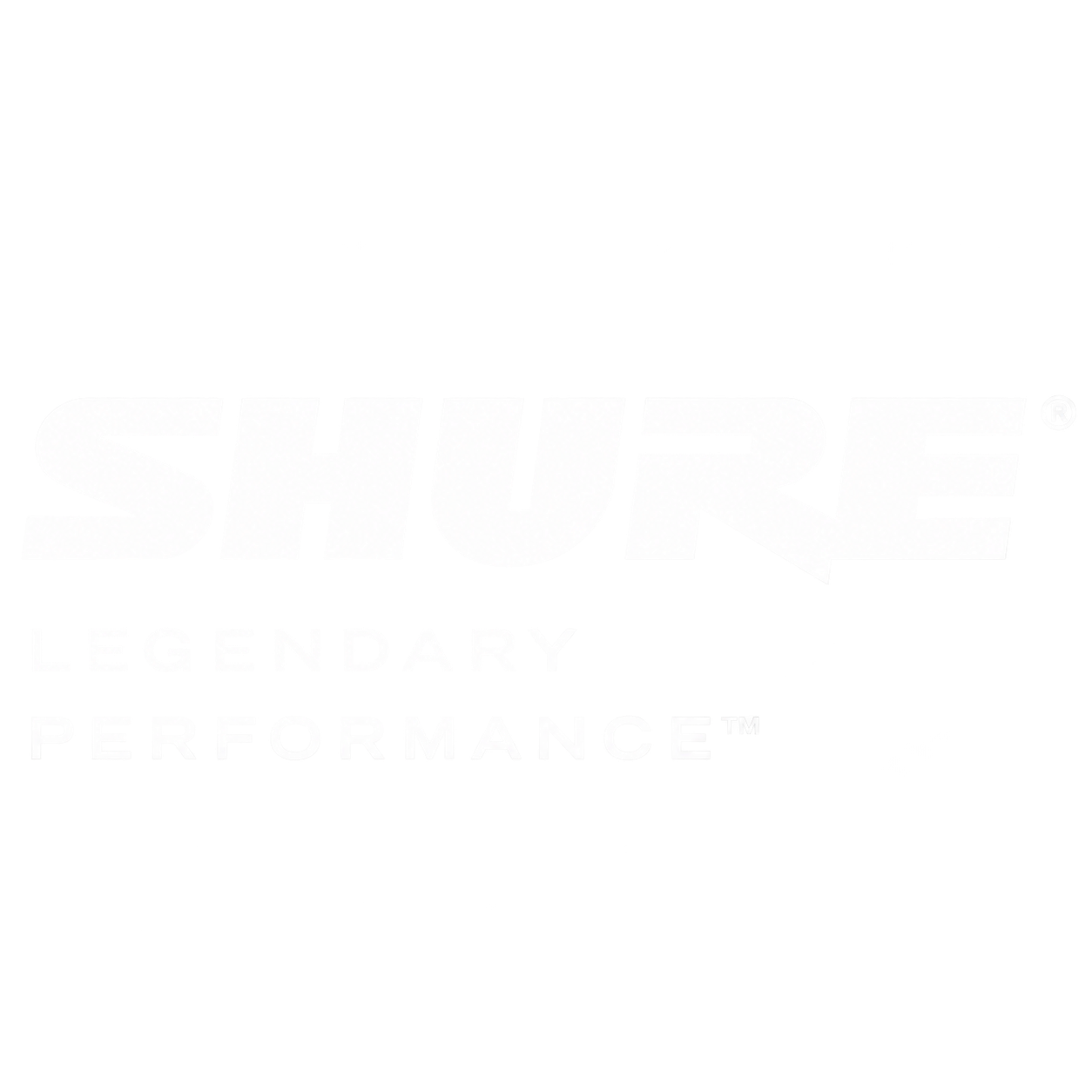Shure logo with the words 'Legendary Performance' underneath