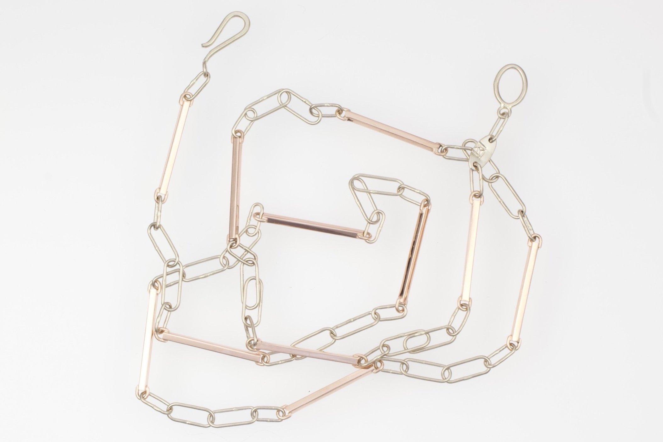 Bennett Necklace in White and Rose Gold