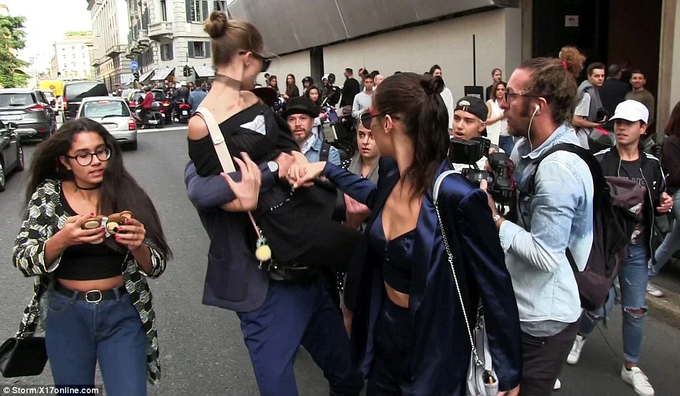 Some Scumbag Literally Picked Up Gigi Hadid Outside a Fashion Show