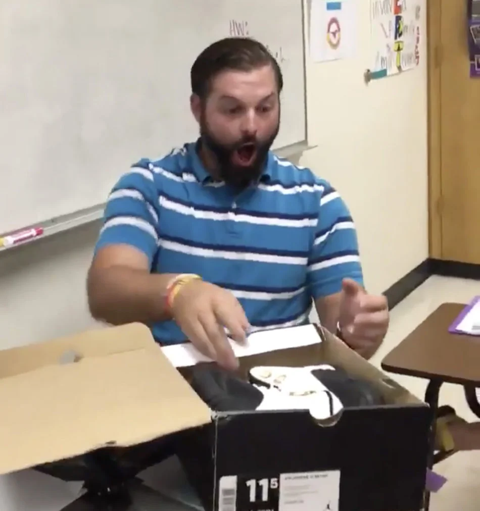 Student Surprises Teacher With Pair of Shoes He'd Always Wanted
