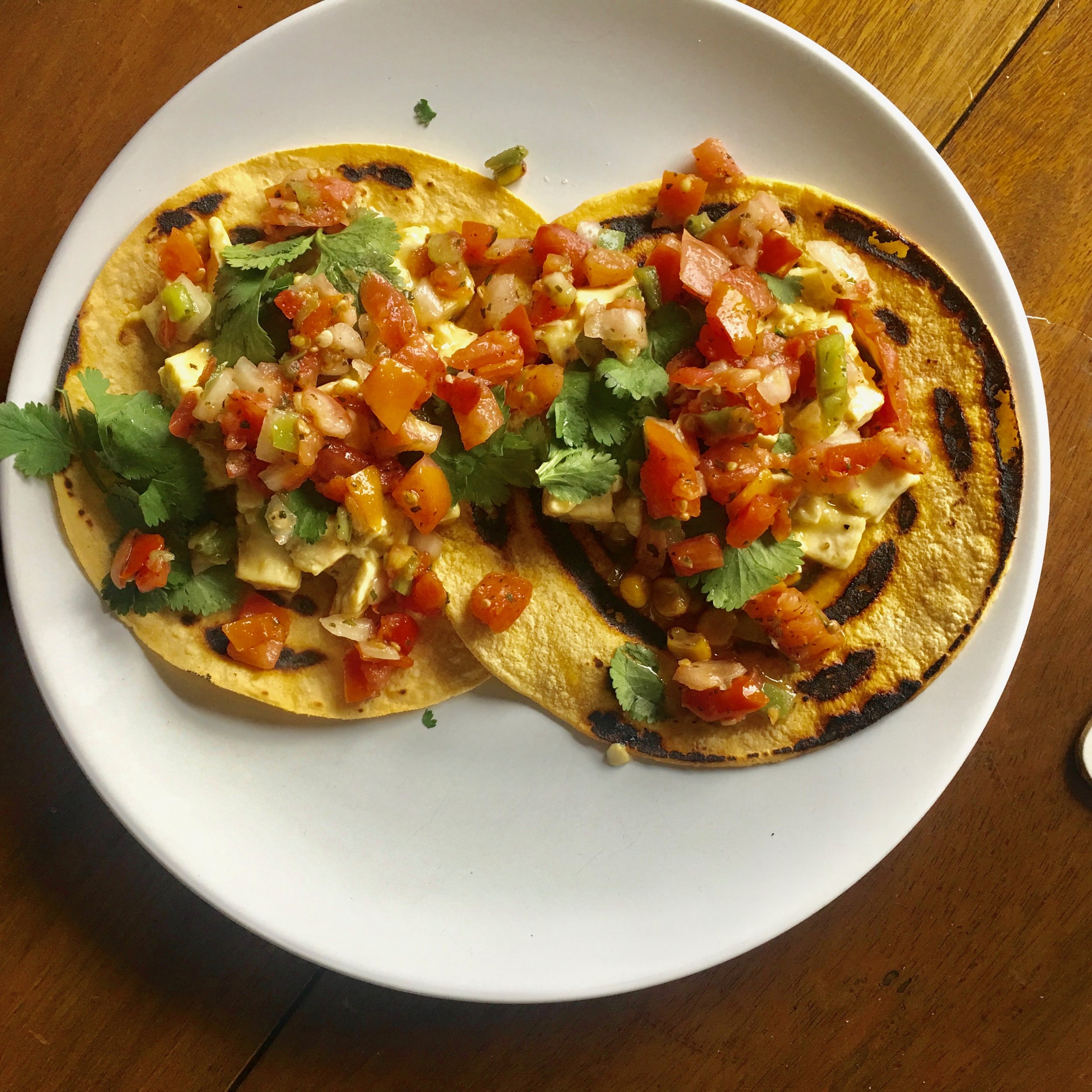 Baja Tofu Scramble Tacos