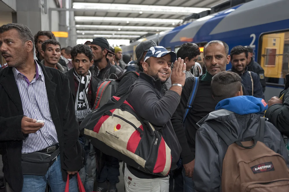 Refugees arriving in Germany. Photo: Jazzmany/shutterstock