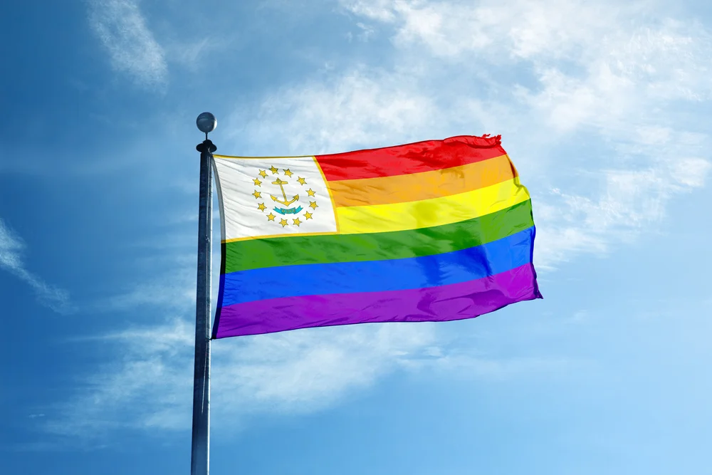 Rhode Island Rainbow flag. photo: Creative Photo Corner/shutterstock