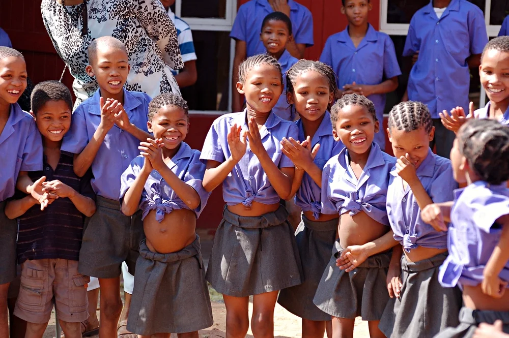 School children in Namibia. 