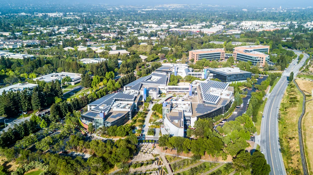 The googleplex in silicon Valley. Uladzik Kryhin/shutterstock