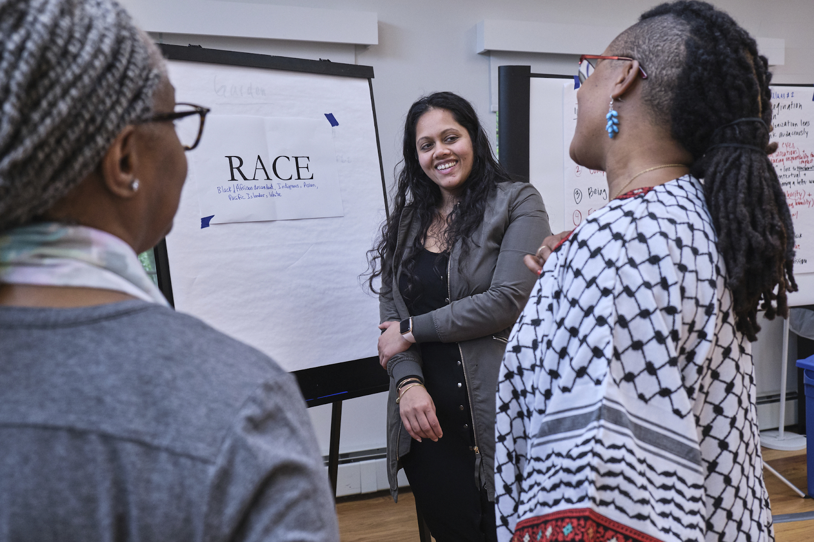 Fellowship co-designer Simran Noor (center) in exercise at retreat (CFF/Walter Hergt)