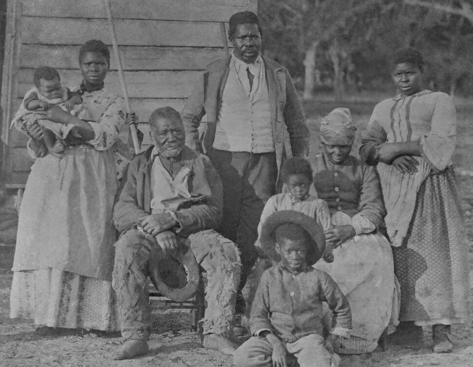 A slave family on a plantation in Beaufort, South Carolina. Everett Historical/shutterstock