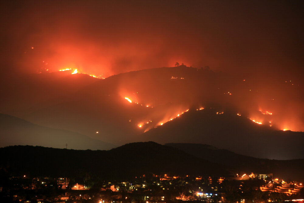 A wildfire in San Diego County. Kevin Key/shuterstock