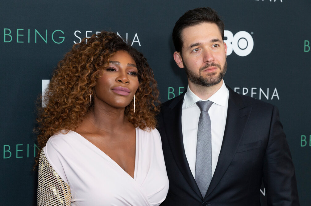 Serena Williams and Alexis Ohanian at the premiere of HBO documentary Being Serena. lev radin/shutterstock