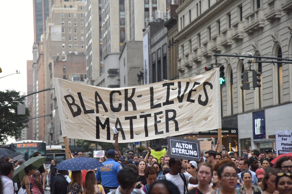 Protest for racial justice in New York City in July. a katz/shutterstock