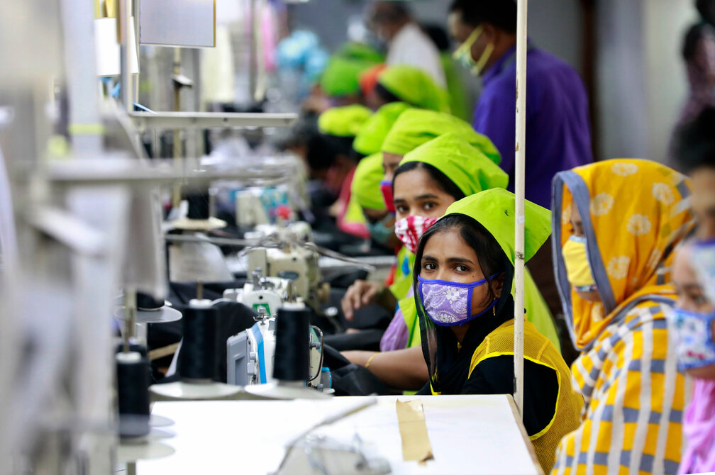 Garment workers in Dhaka, Bangladesh. Sk Hasan Ali/shutterstock