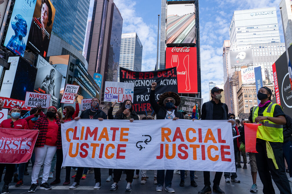 March For Climate Justice NYC in september 2020. Ron Adar/shutterstock
