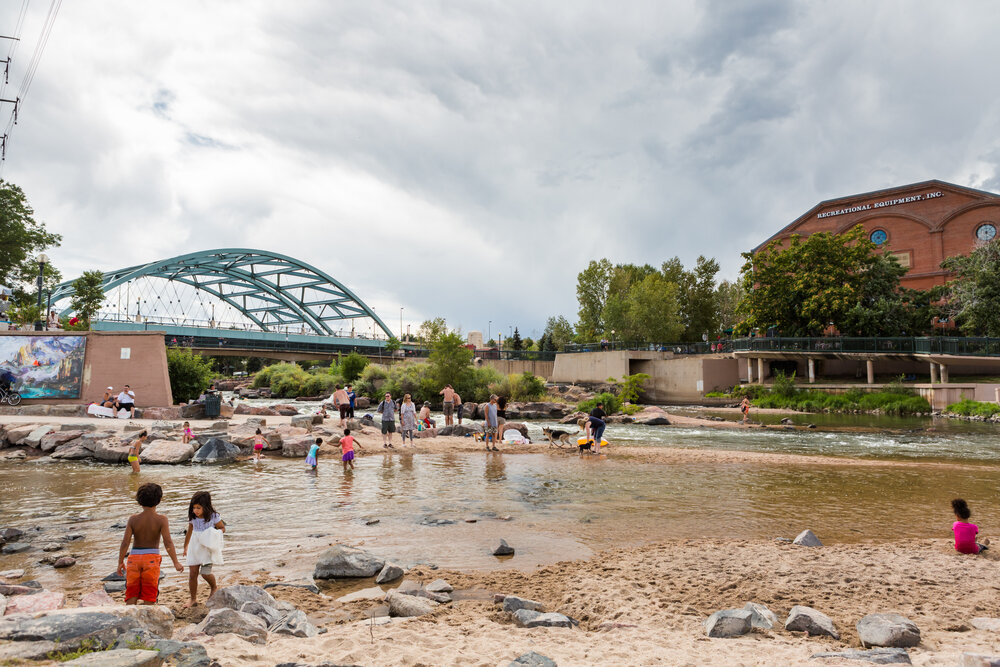 Confluence Park in downtown Denver. Photo: Arina P Habich/shutterstock