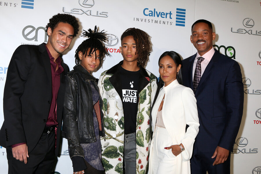 Trey Smith, Willow Smith, Jaden Smith, Jada Pinkett Smith, Will Smith in 2016. Kathy Hutchins/shutterstock