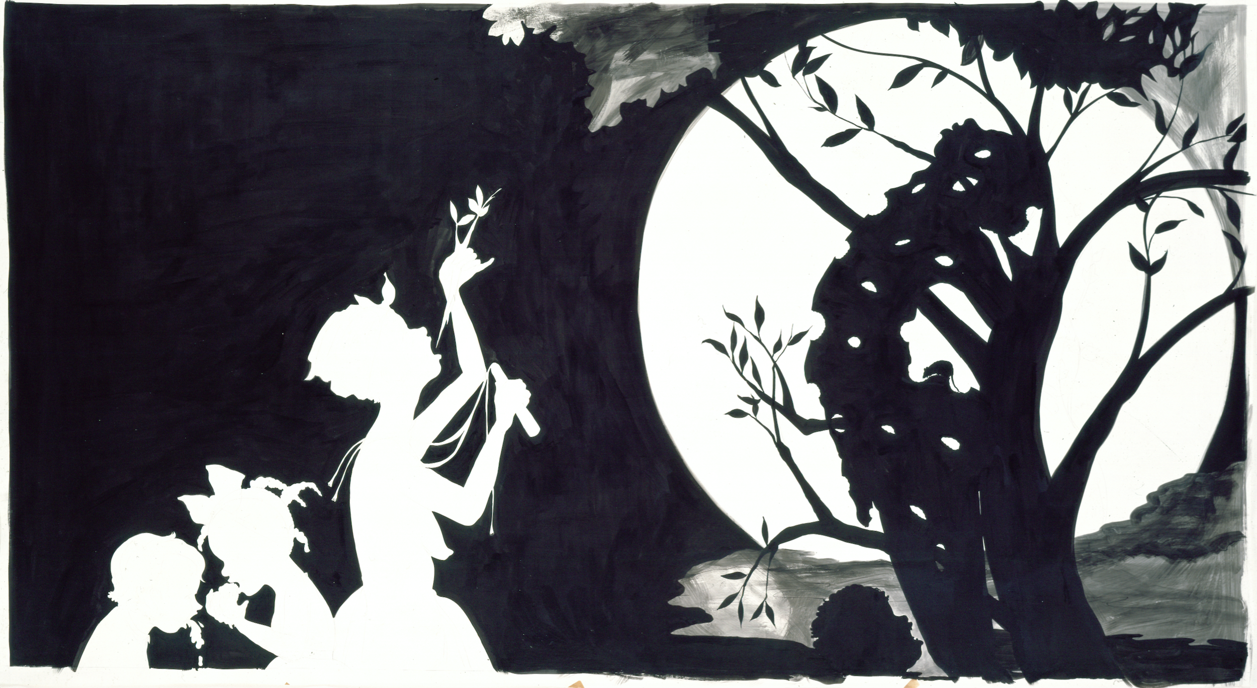 Kara Walker,Untitled, 1998. Gouache and pencil on paper. Walker is a grant recipient of the Joan Mitchell Foundation.