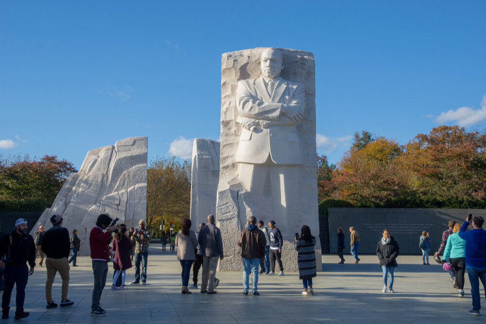 Dedicated in 2011, the Martin Luther King, Jr. Memorial is the first monument to an individual person of color on the National Mall. Photo: TJ Brown/shutterstock