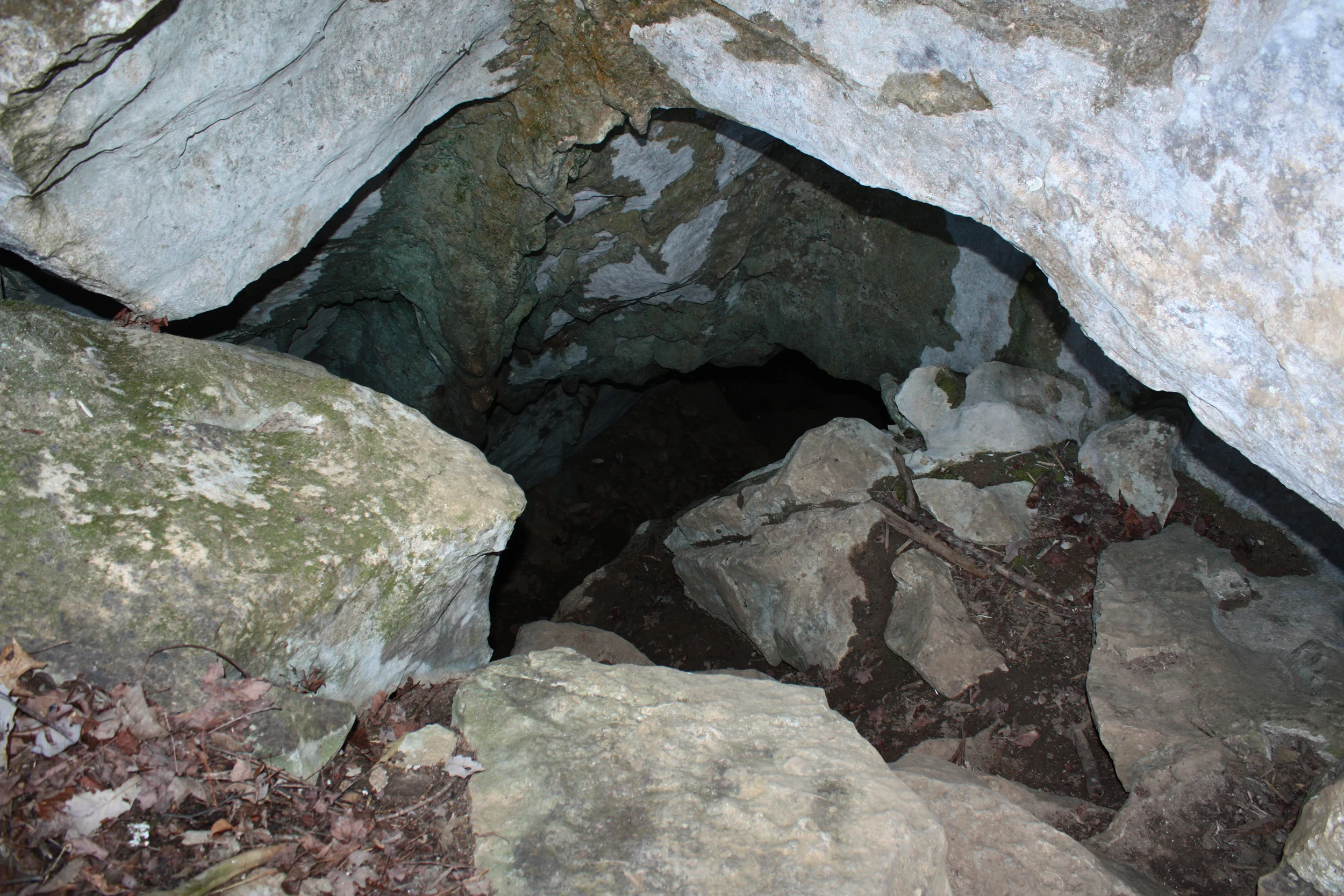 Ingress/egress of the cave.