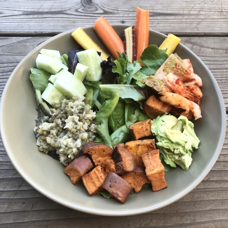 I assembled this salad in about 3 minutes, thanks to prepping the day before!