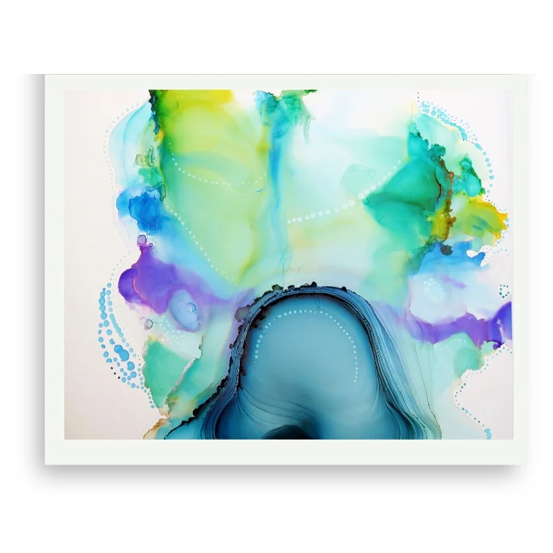 Blue Abstract Painting Jenna Webb Art alcohol ink