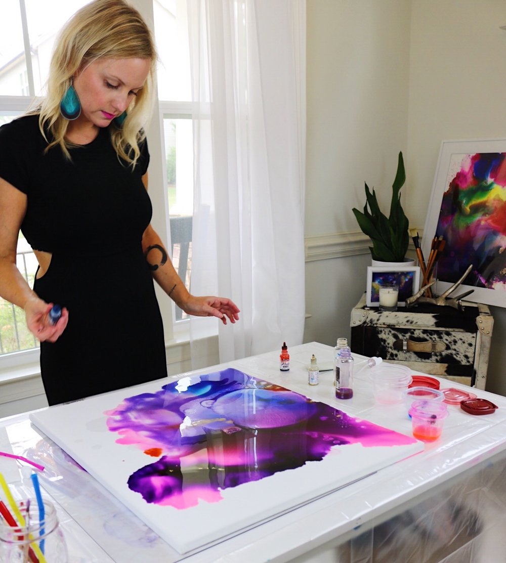 How to Paint With Alcohol Inks on Canvas 