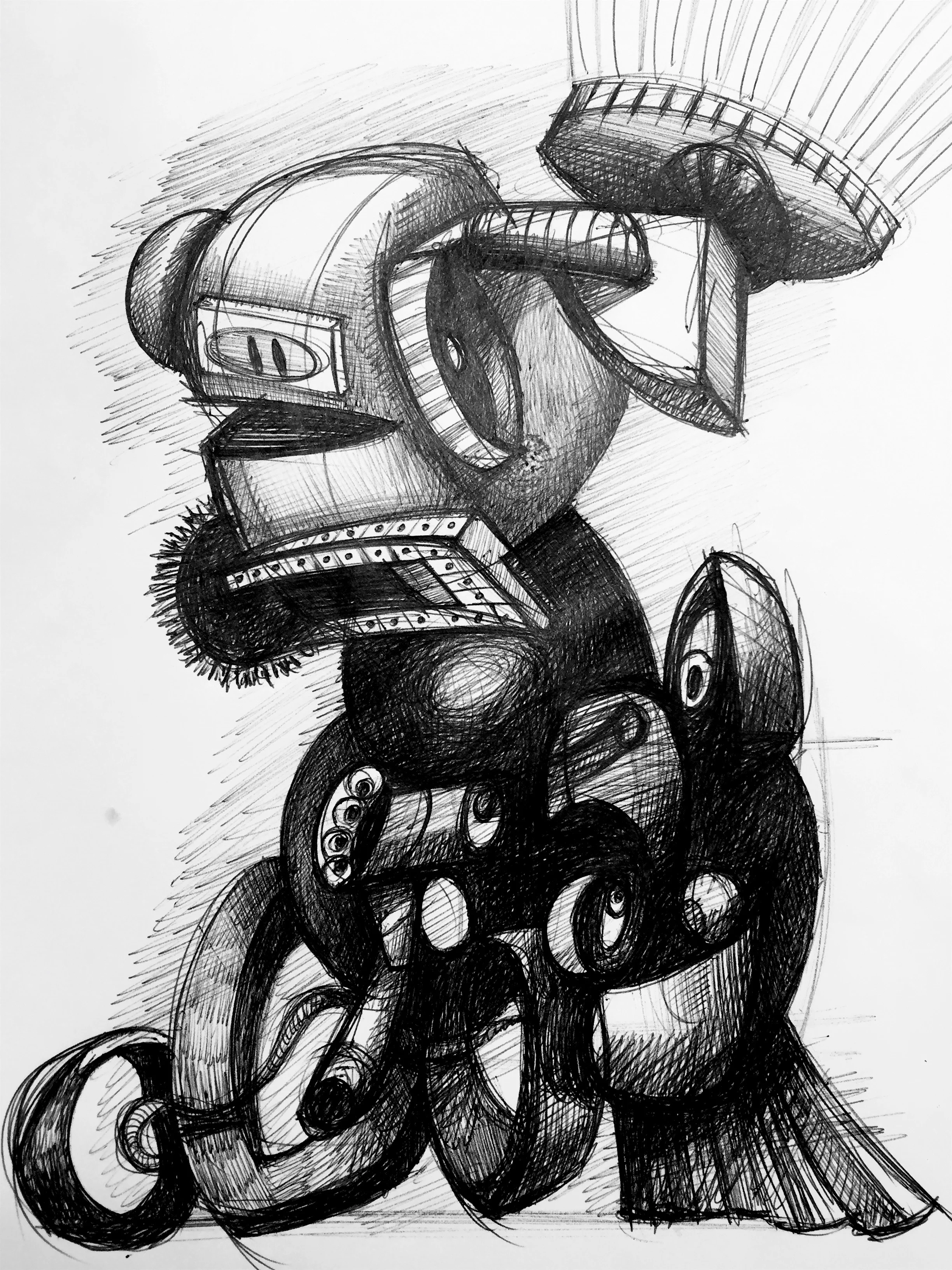 Sketchbook page, ballpoint pen 2015.