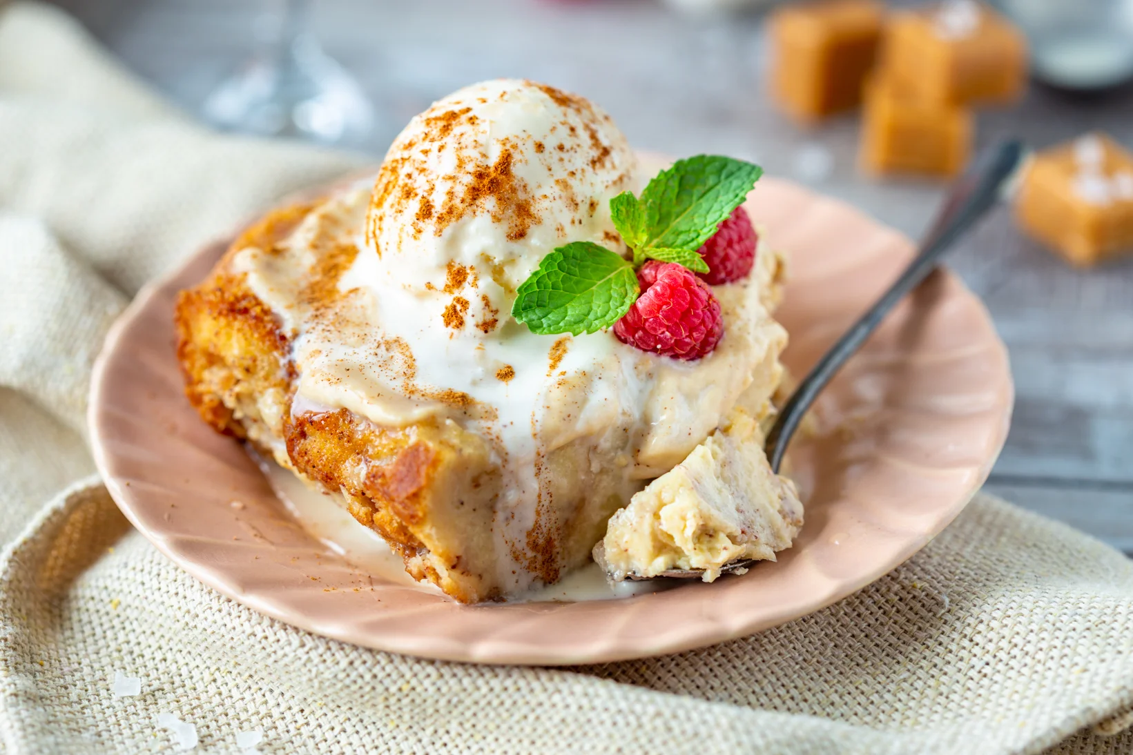 Butterscotch Budino Bread Pudding