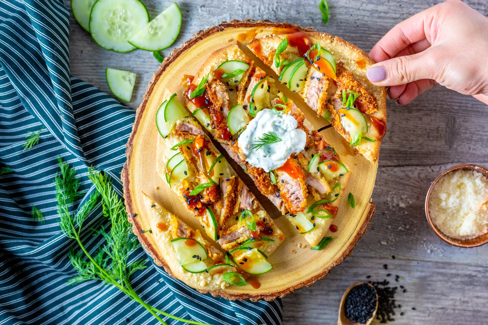 Pork Tonkatsu Flatbread