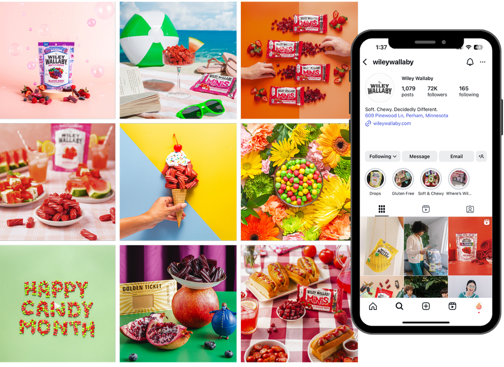 Social media content samples