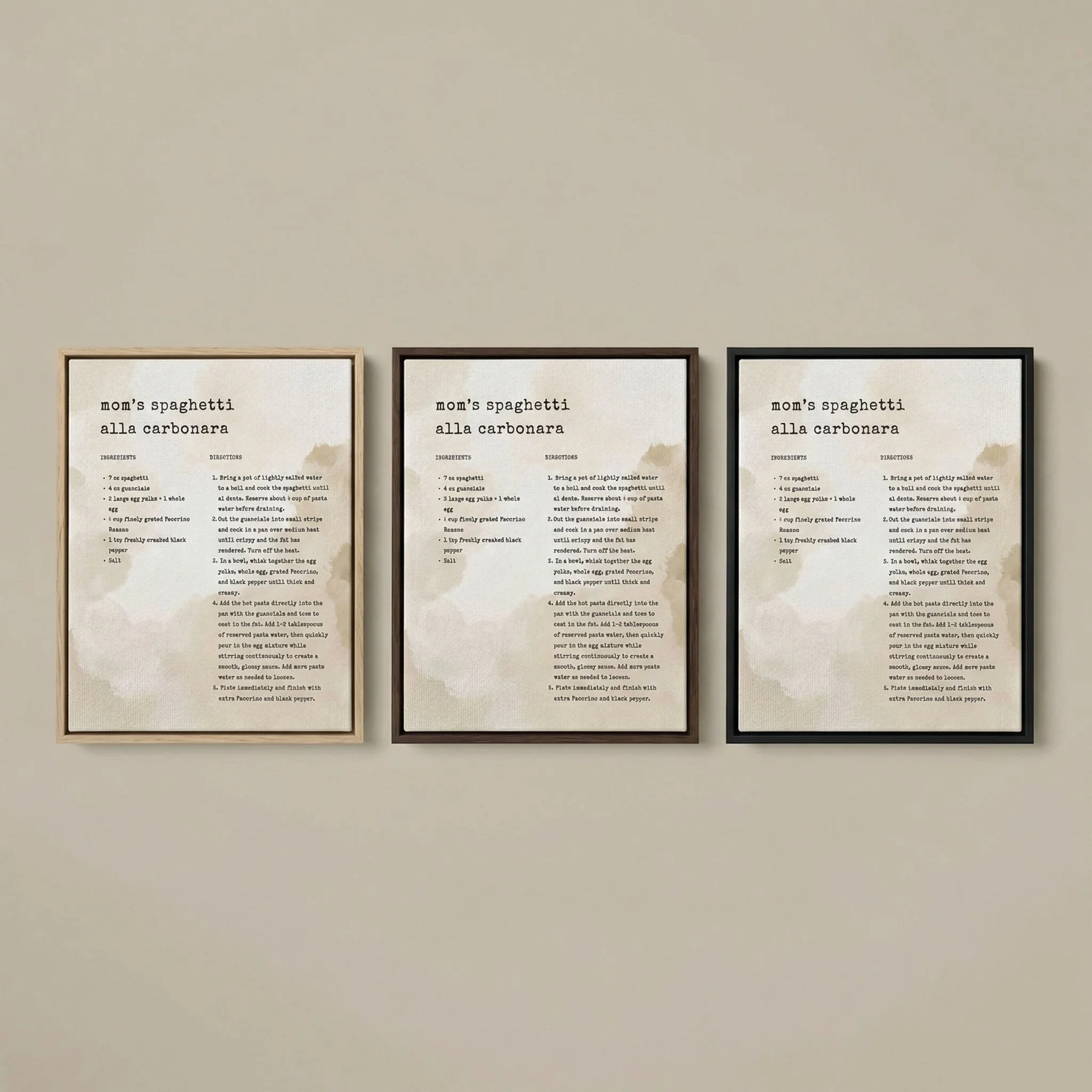 Mom's Recipe – Custom Print