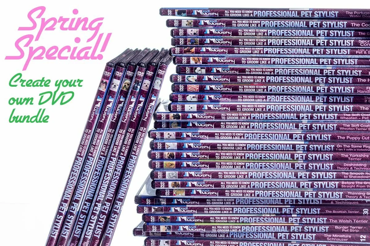 Bundle: Buy 3 DVDs, Get 1 FREE for Dog Groomers | Jodi Murphy Grooming Products