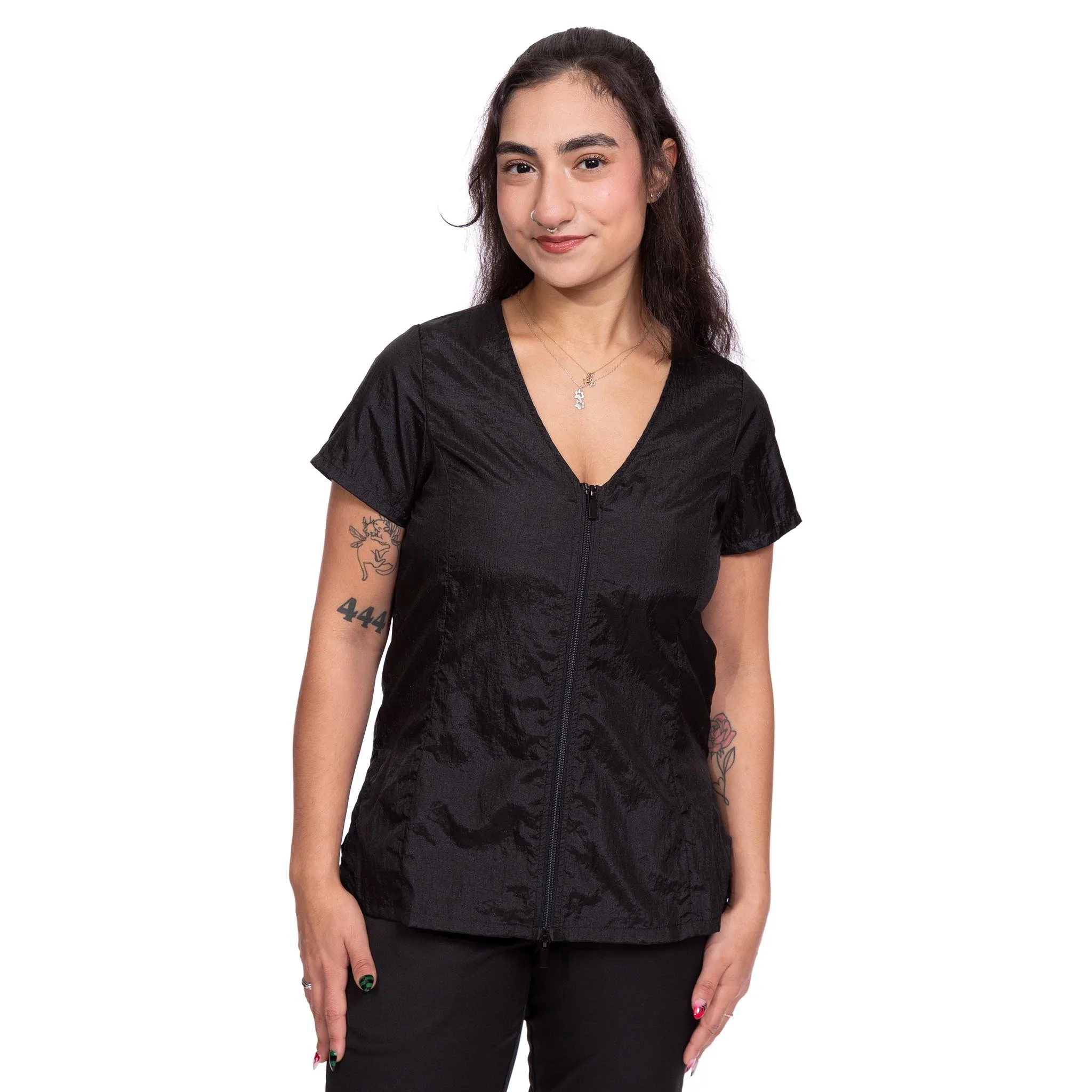 Groomer's Short Sleeve Top — Solid Black for Dog Groomers | Jodi Murphy Grooming Products