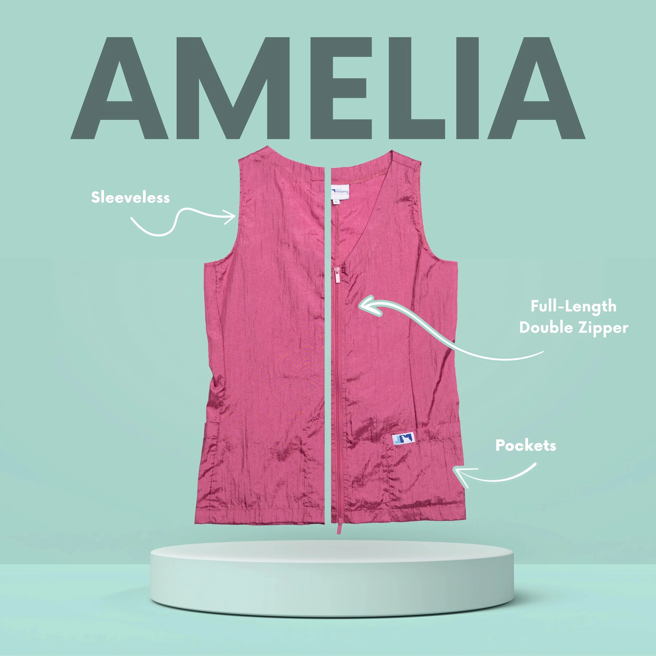 Sleeveless Vest Amelia Warm Rose Lay Flat.jpg