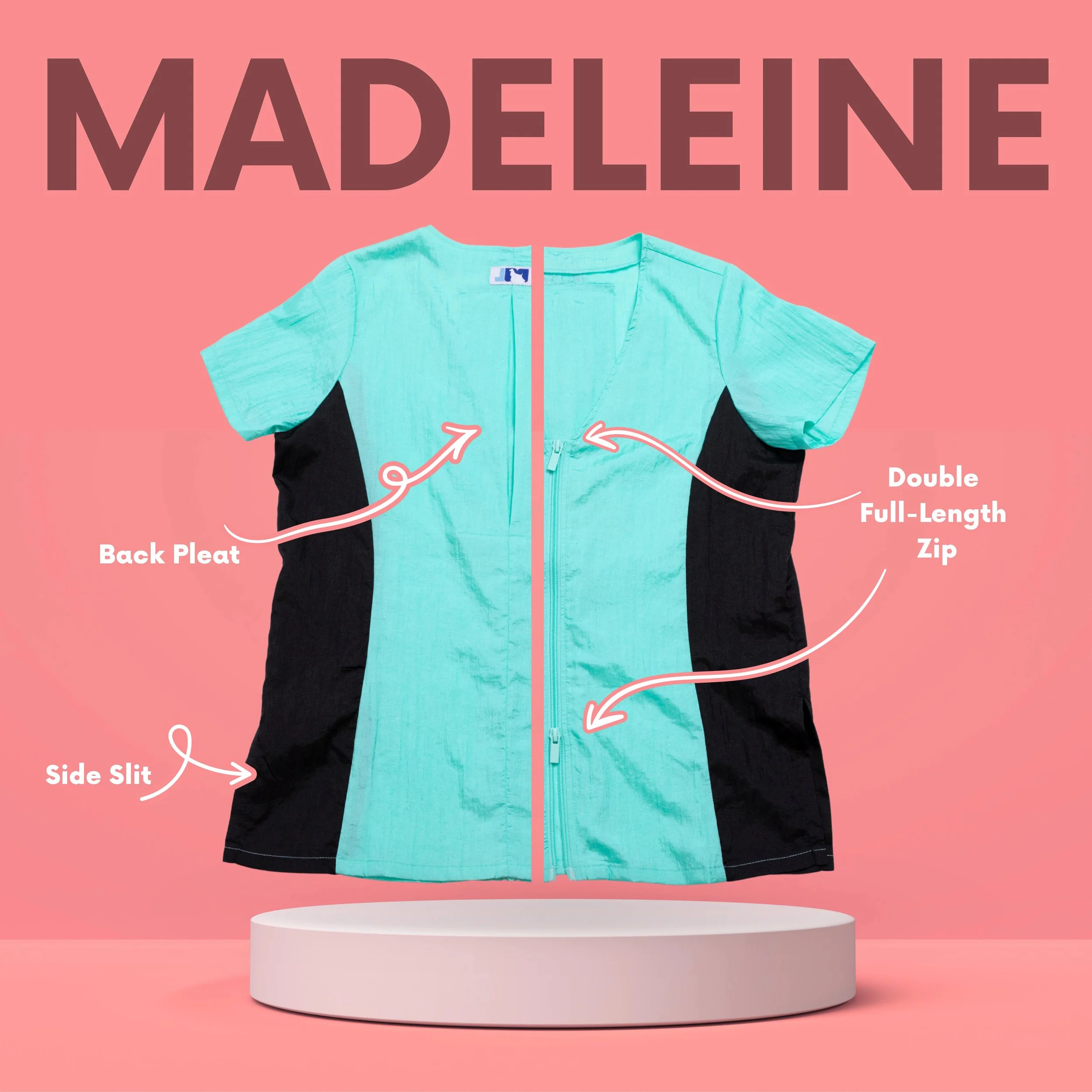 Groomer's Short Sleeve Top — Mint/Black for Dog Groomers | Jodi Murphy Grooming Products