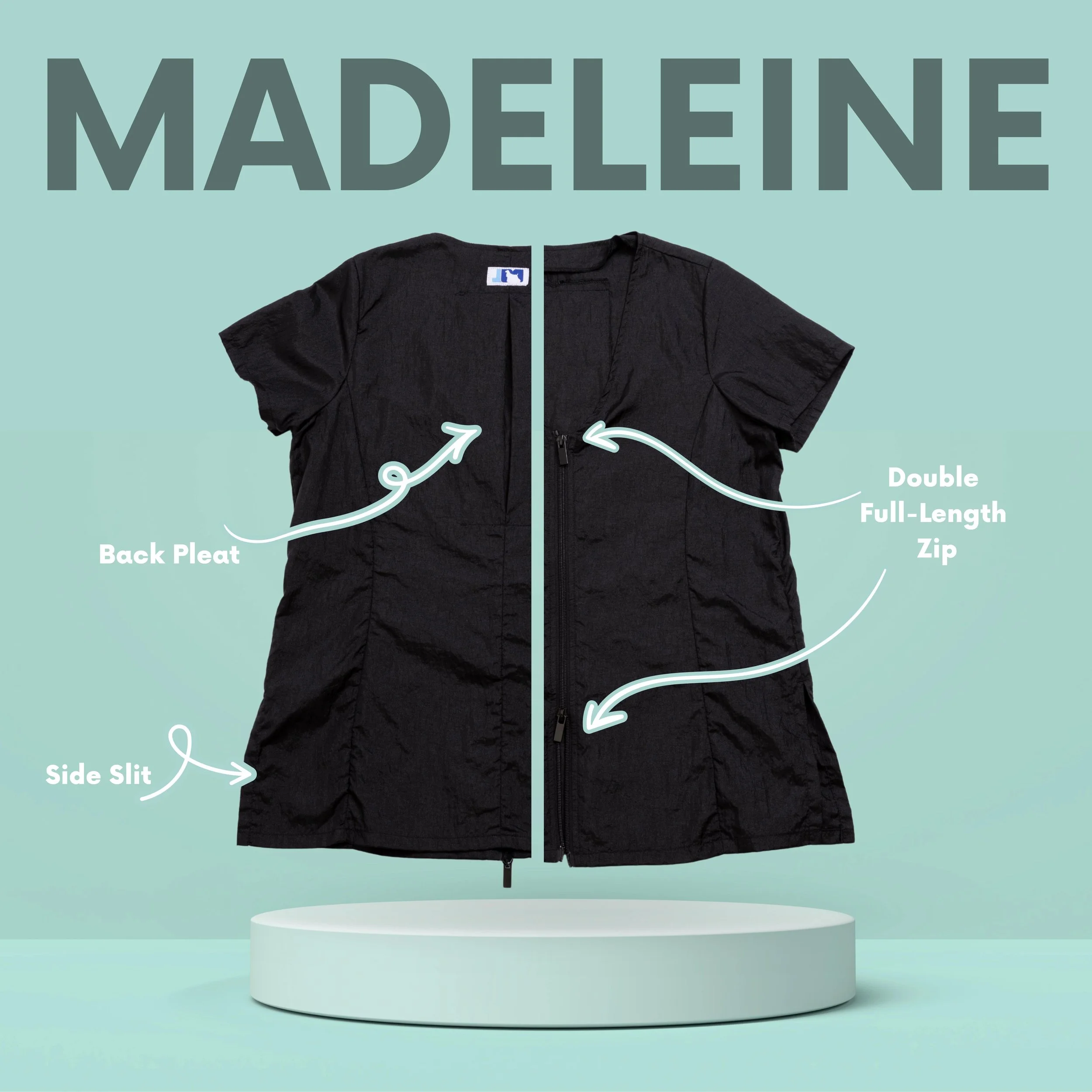 Groomer's Short Sleeve Top — Solid Black for Dog Groomers | Jodi Murphy Grooming Products