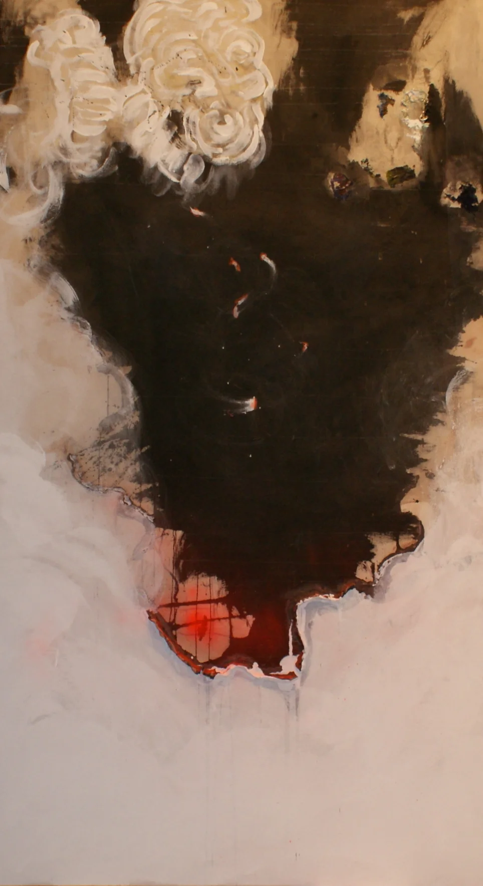  Christmas Painting (2009) mixed media on canvas, 84 x 48 inches 