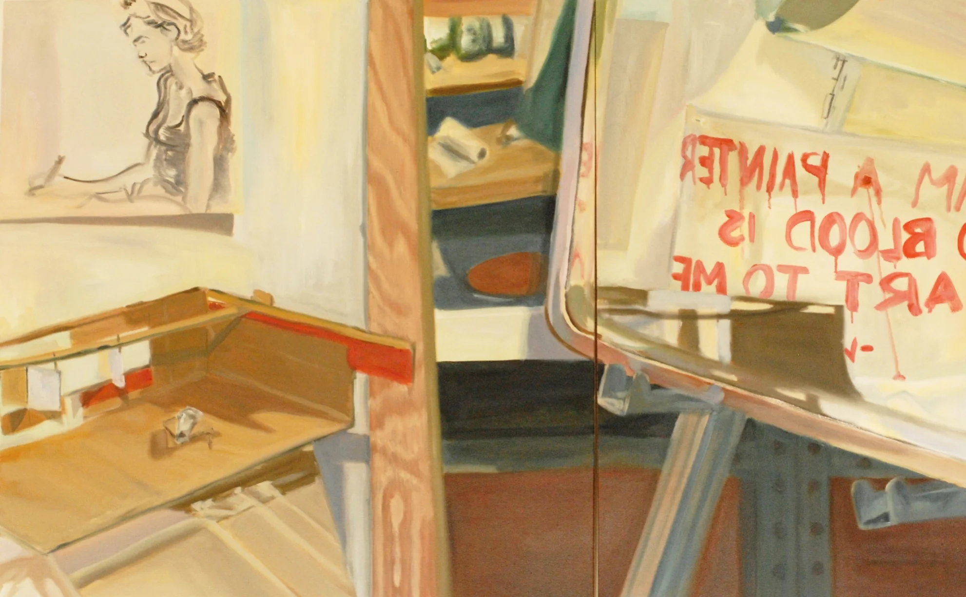  M A Painter (2007) oil on canvas, 24 x 38 inches. 