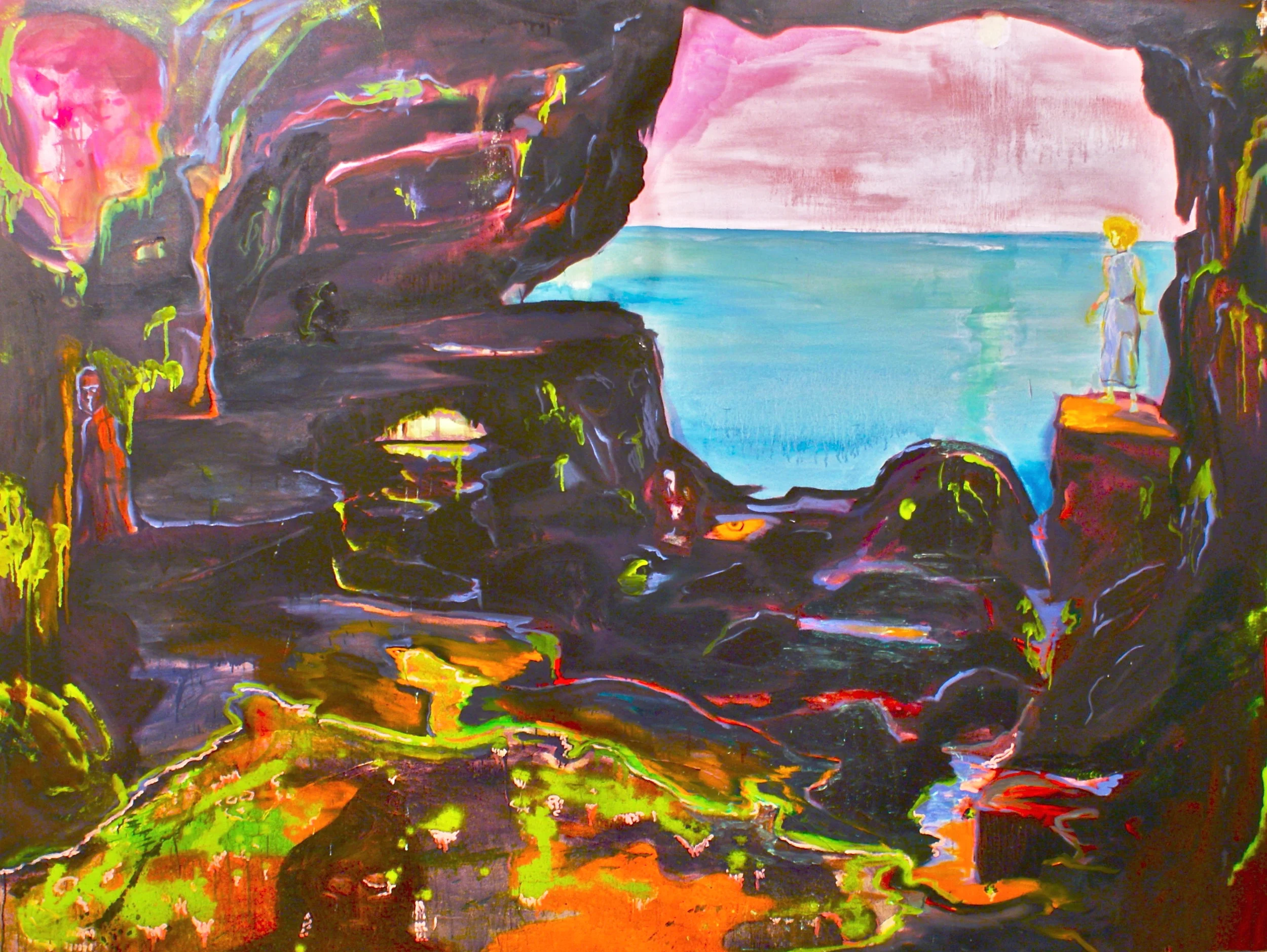  C (2009) mixed media on canvas, 72 x 96 inches 