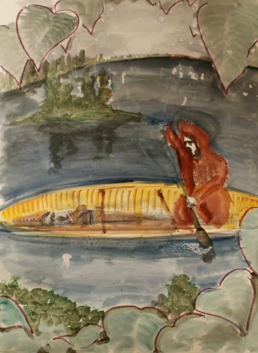  Midnight (2009) water color and crayon on paper, 30 x 22 inches 